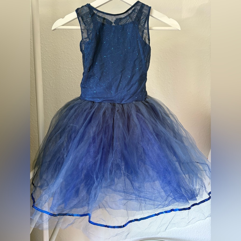 Blue tutu size M - Revolution dancewear , leotard tutu blue  dress